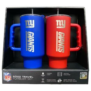 Logo Brands Officially Licensed NFL 40 oz. Tumbler 2-Pack, New York Giants